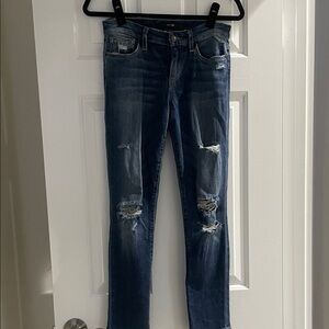 Joe's Jeans Women's Distressed Dark Blue Skinny Jeans
